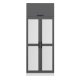 FUNZI LIVING 2227 garderobe, m speil, 3 drer, 1 hylle, 2 henger, 1 rom - antrasittgr.