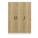 FUNZI LIVING 2243 garderobeskap, m. 3 drer, 1 hengestang, 2 skuffer, 4 hyller - valnttfarget/hvit