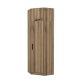 FUNZI LIVING 2302 hjrnegarderobe, m. 2 drer, 2 henger, 2 hyller - eikefarget melamin