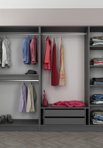 FUNZI LIVING 210 - antrasitt - v2 Garderobe