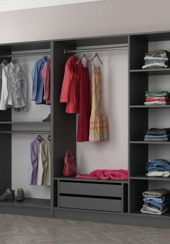 FUNZI LIVING 210 - antrasitt - v2 Garderobe