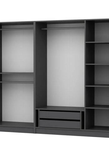 FUNZI LIVING 210 - antrasitt - v2 Garderobe