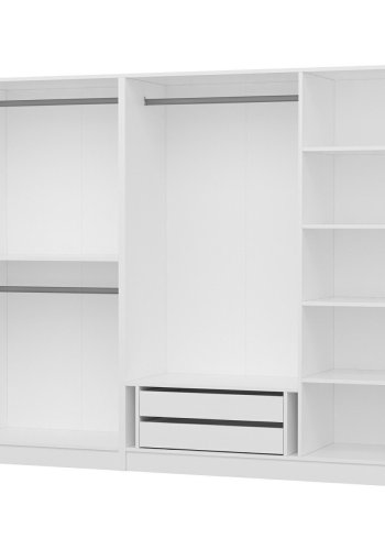 FUNZI LIVING 210 - Hvit -v2 Garderobeskap