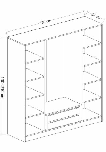 FUNZI LIVING Mebran - 4008 Garderobeskap