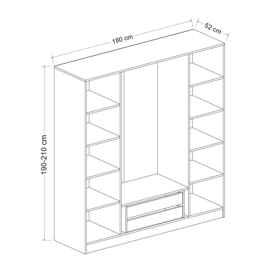 FUNZI LIVING - 7638 Garderobeskap