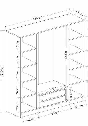 FUNZI LIVING Plus - 7818 Garderobeskap