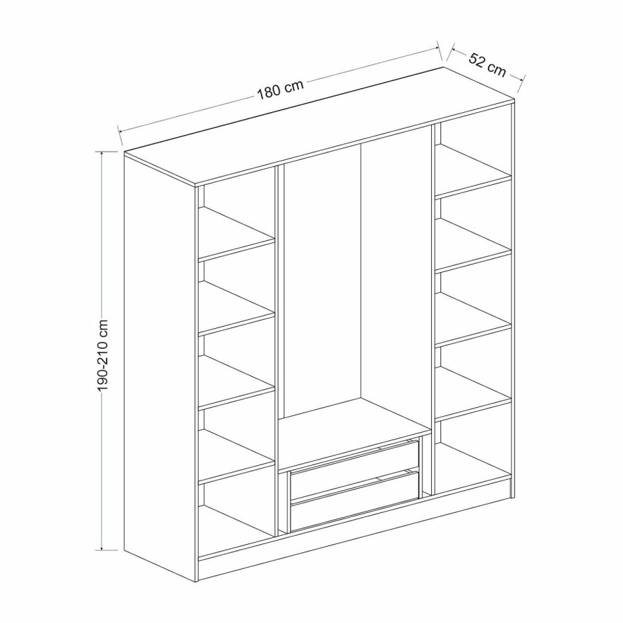FUNZI LIVING Mebran - 8421 Garderobeskap