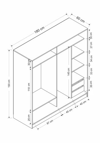 FUNZI LIVING - 3172 Garderobeskap