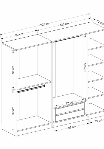 FUNZI LIVING - 6636 Garderobeskap