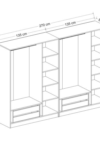 FUNZI LIVING - 5094 Garderobeskap