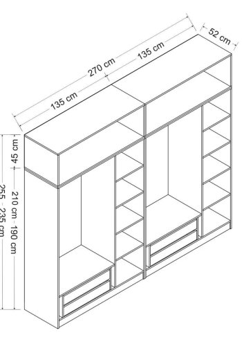 FUNZI LIVING - 4963 Garderobeskap