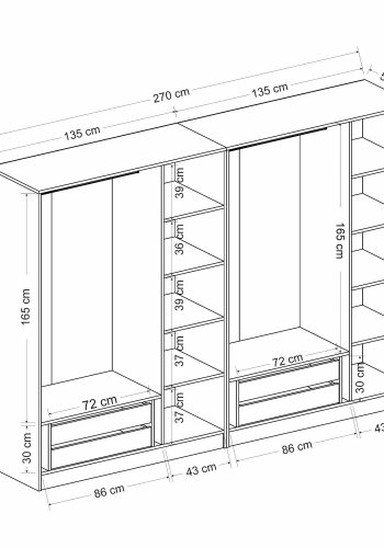 FUNZI LIVING - 6093 Garderobeskap
