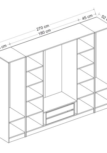 FUNZI LIVING - 3080 Garderobeskap