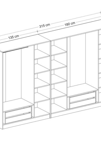 FUNZI LIVING - 3823 Garderobeskap