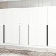 FUNZI LIVING Plus 7788 garderobe, m. 7 drer, 5 henger, 2 skuffer, hyller - hvit melamin