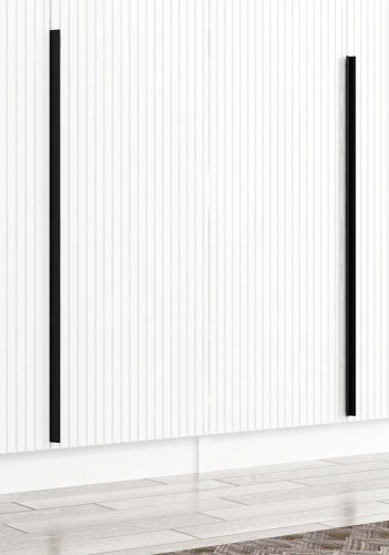 FUNZI LIVING Plus 7788 garderobe, m. 7 drer, 5 henger, 2 skuffer, hyller - hvit melamin