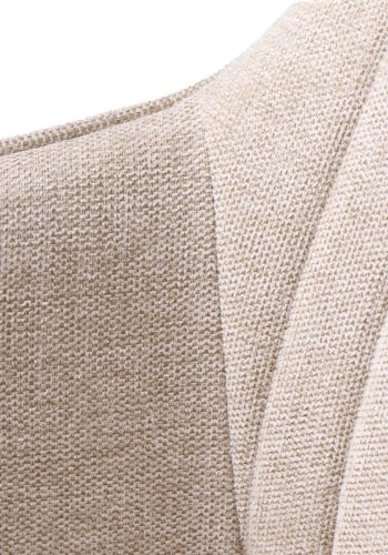 Nolan spisebordstol, stripe, m. armlener - ekte polyester og sort metall