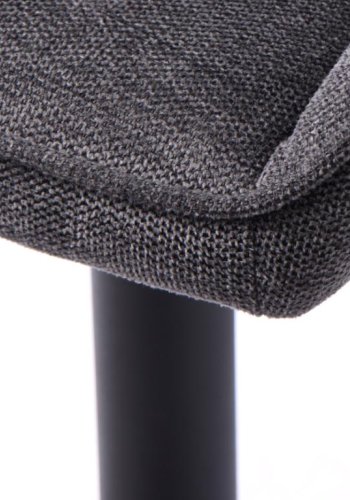 Nolan spisebordstol, stripe, m. armlen - mrkegr polyester og sort metall