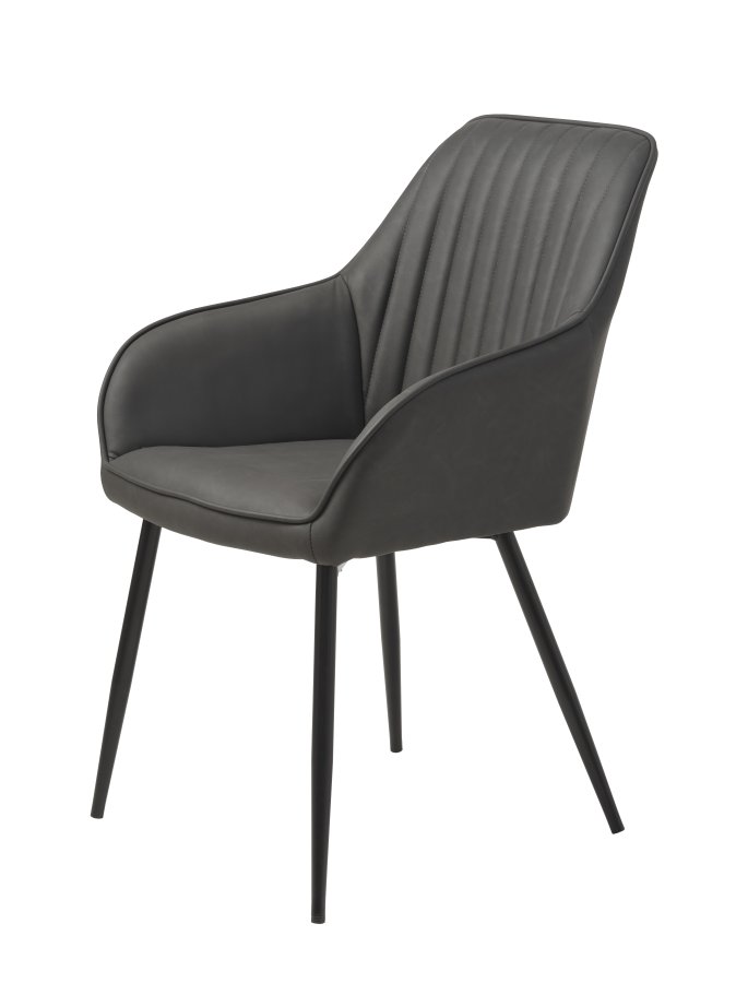 Nolan lenestol, stripete, mrkegr pu