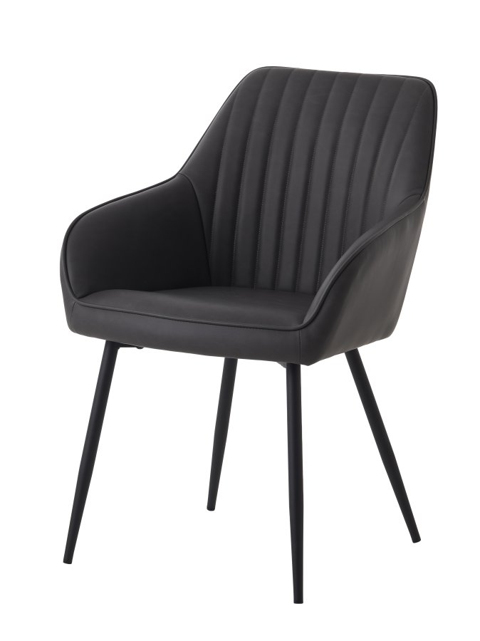 Nolan lenestol, stripete, mrkegr pu