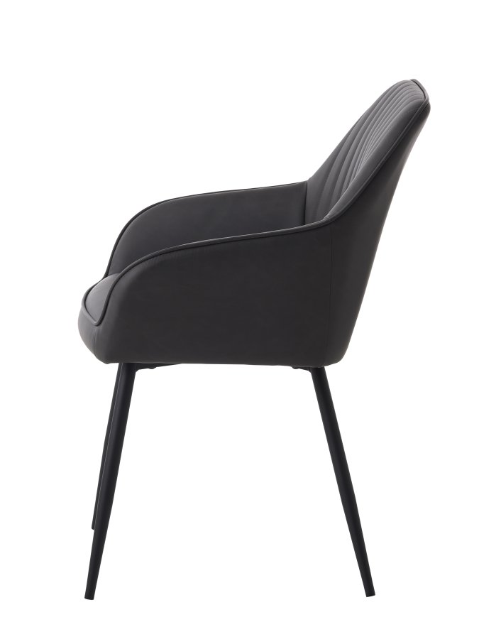 Nolan lenestol, stripete, mrkegr pu