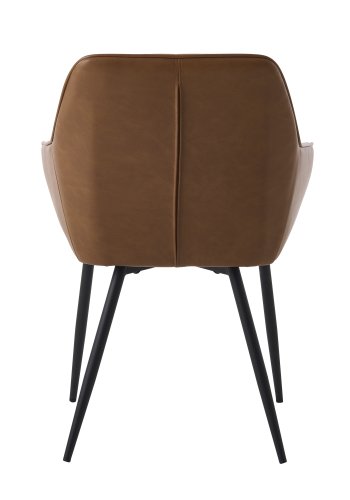 Nolan lenestol, stripete, konjakkfarget pu