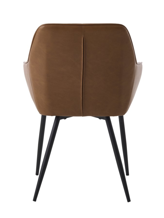 Nolan lenestol, stripete, konjakkfarget pu