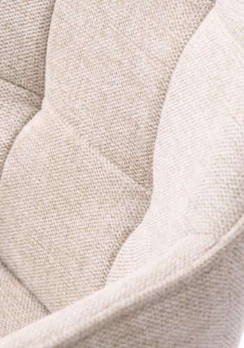 Nolan spisebordstol, firkantet, m. armlener - ekte polyester og sort metall