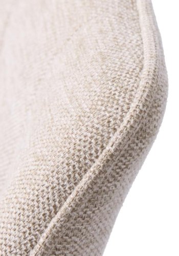 Nolan spisebordstol, firkantet, m. armlener - ekte polyester og sort metall