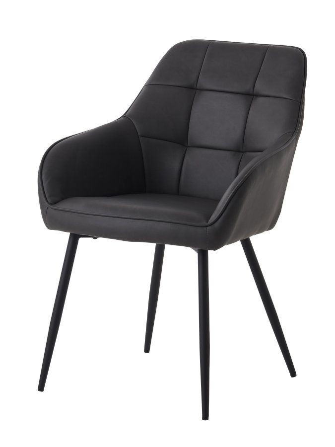 Nolan lenestol, firkantet, mrkegr pu