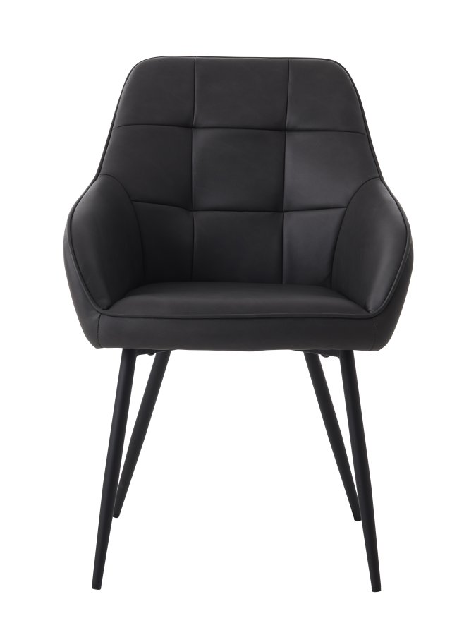 Nolan lenestol, firkantet, mrkegr pu