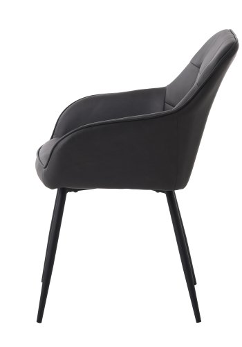 Nolan lenestol, firkantet, mrkegr pu