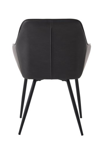 Nolan lenestol, firkantet, mrkegr pu