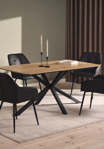 Nolan lenestol, firkantet, mrkegr pu