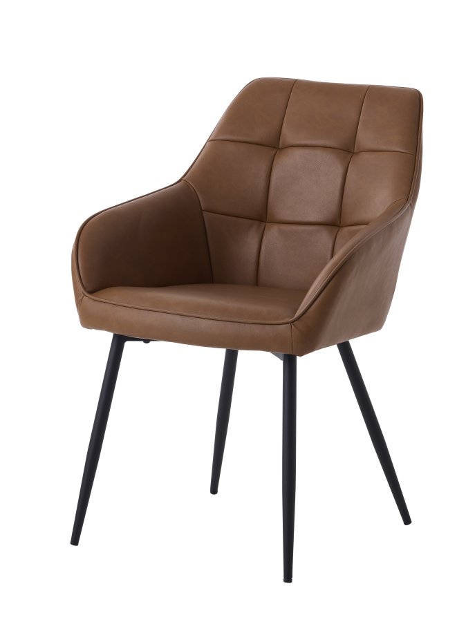 Nolan lenestol, firkantet, konjakkfarget pu