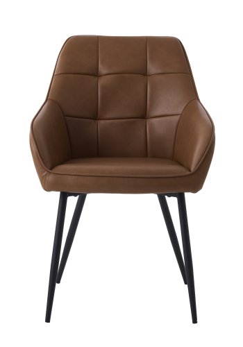 Nolan lenestol, firkantet, konjakkfarget pu