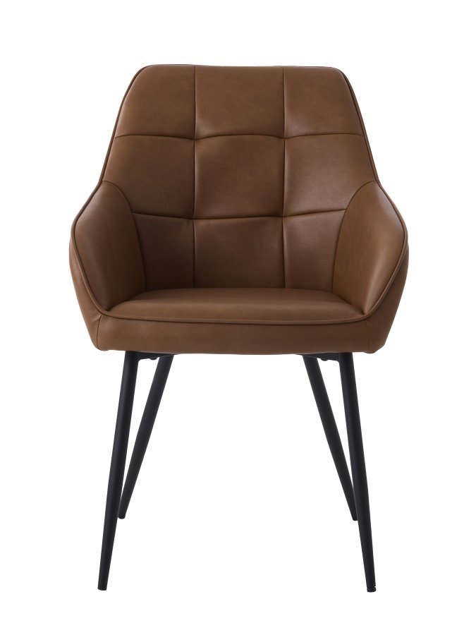 Nolan lenestol, firkantet, konjakkfarget pu