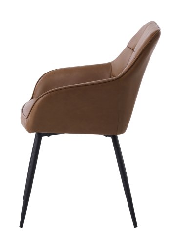 Nolan lenestol, firkantet, konjakkfarget pu