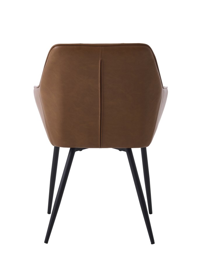 Nolan lenestol, firkantet, konjakkfarget pu