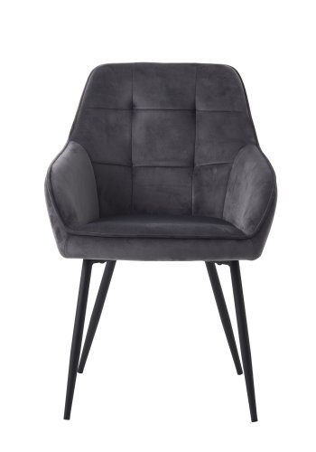 Nolan lenestol, firkantet, mrkegr flyel