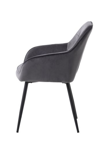 Nolan lenestol, firkantet, mrkegr flyel