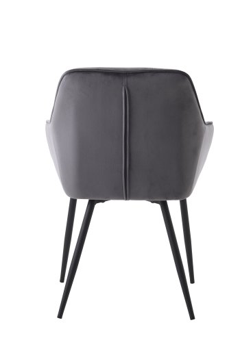 Nolan lenestol, firkantet, mrkegr flyel