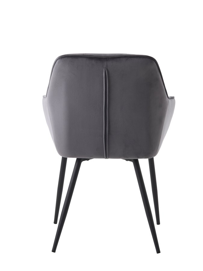 Nolan lenestol, firkantet, mrkegr flyel