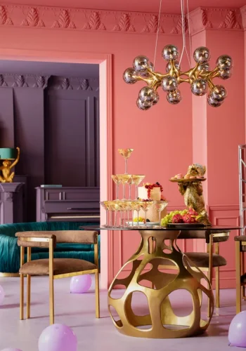 KARE DESIGN Atomic Balls loftlampe - slv glas og messing stl