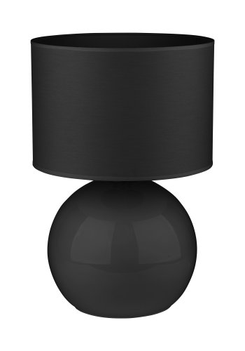 TK Palla bordlampe - sort stof og sort glas