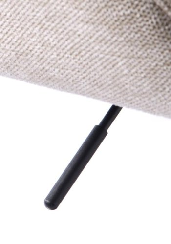 Nolan barstol, stripe, m. rygg, armlen og fotsttte - ekte polyester og sort metall