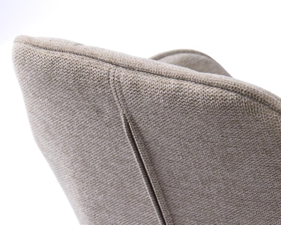 Nolan barstol, stripe, m. rygg, armlen og fotsttte - ekte polyester og sort metall