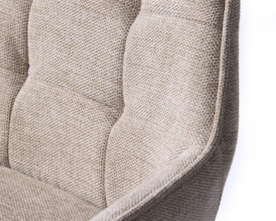 Nolan barstol, firkantet, m. rygg, armlen og fotsttte - ekte polyester og sort metall