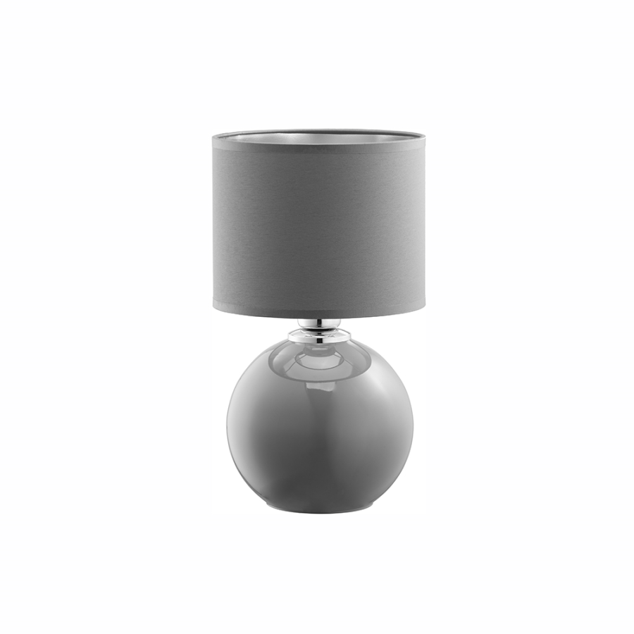 TK Palla bordlampe, Small - grtt stoff og grtt glass