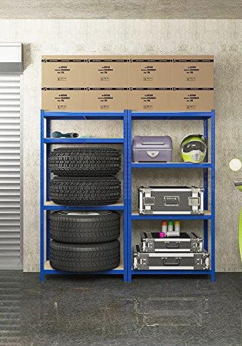 SONGMICS hylle for verktyrom, m. 4 hyller - MDF og bltt stl